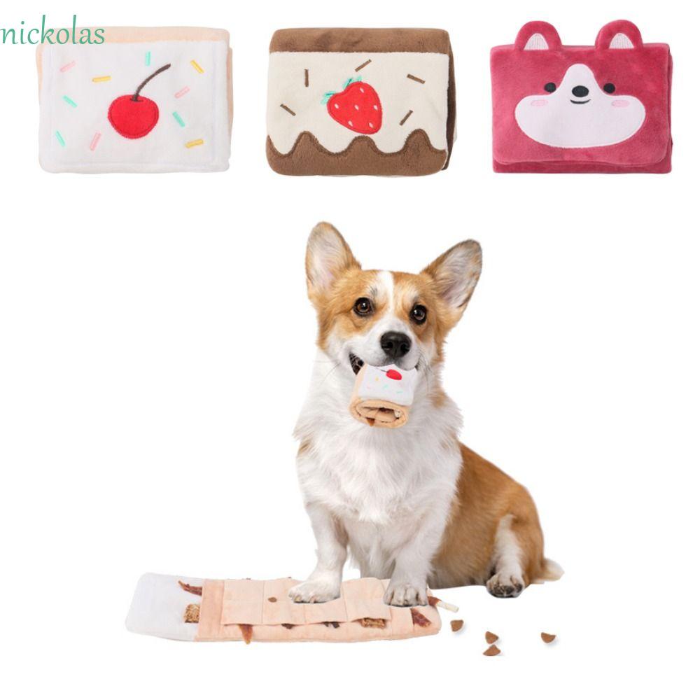 Nickolas ของเล่นอาหารสุนัข แมว แบบซ่อน พับได้ แบบพกพา พร้อมกระดาษเขย่า และม้วนเค้กได้