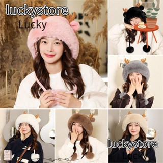 Lucky หมวกบีนนี่ หมวกปอมปอม หมวกเขากวาง หมวกแฟชั่น หมวกกลางแจ้ง