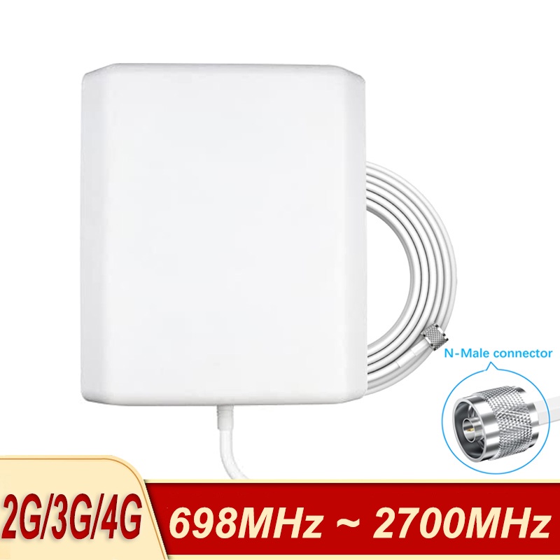 เสาอากาศ 698-2700MHz 10dBi 2G 3G 4G เสาอากาศติดผนัง ในร่ม LTE ทิศทาง พร้อมสายเคเบิล 3 เมตร