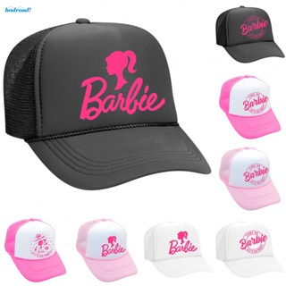 【HODRD】Cap Holiday Slightly Stretched Summer Trucker Hat Barbie Print Net Cap【Fashion】