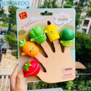 Bernardo หุ่นมือตุ๊กตาสัตว์ ขนาดเล็ก สีสันสดใส ของเล่นเพื่อการศึกษา สําหรับเด็ก 5 ชิ้น