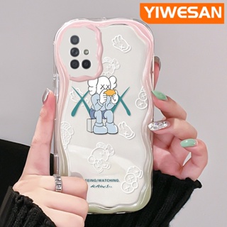 เคสโทรศัพท์มือถือแบบนิ่ม ใส กันกระแทก ลายคลื่น สีมาการองน่ารัก สีสันสดใส สําหรับ Samsung galaxy A72 4G A72 5G A71