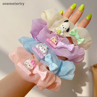 SANRIO Onem ยางรัดผม ยืดหยุ่นสูง ลายการ์ตูน Hello Kitty Pachacco Cinnamoroll Bow Series