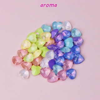 Aroma อัญมณีคริสตัล พลอยเทียม รูปหัวใจ ออโรร่า ทรงสี่เหลี่ยม สําหรับตกแต่งเล็บ DIY