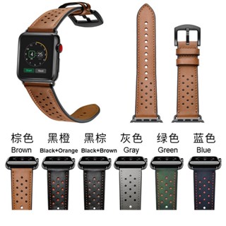 สายนาฬิกาข้อมือ สายหนังวัวแท้ ลายจุด สําหรับ Pingguo iWatch