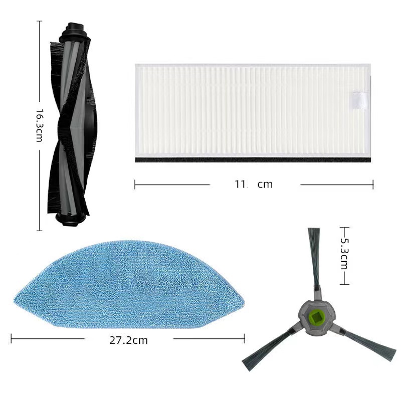(Ready Stock)Ecovacs U2 Pro Replacement of Play Brush Side Brush Filter Mop Cloth Dustbin Water Tank