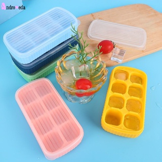 8 Grids Reusable Non-toxic Ice Cube Mold Plastic Ice Cream Maker with Lid for Cocktail Juice Whiskey Practical Kitchen Tool