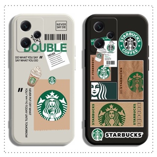 เคส Realme C55 C53 C33 C35 C31 C30 C30S C21Y C25Y C21 C12 C15 C25 C25S C20 C11 โทรศัพท์มือถือแบบนิ่ม ลาย Starbucks สีดํา ขาว สําหรับ