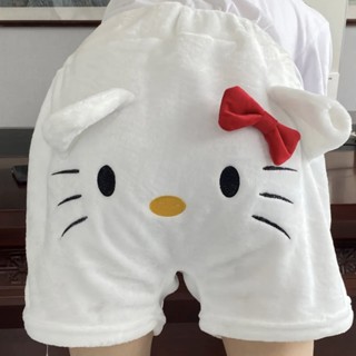 [พร้อมส่ง] ชุดนอน กางเกงขาสั้น ลาย Hello Kitty น่ารัก เหมาะกับฤดูใบไม้ผลิ สําหรับเด็กผู้หญิง กางเกงขายาว ลายการ์ตูน แฟชั่นฤดูร้อน