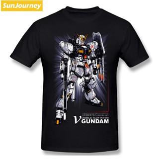 Nu Gundam Camiseta Masculina Cotton Crewneck Short Sleeve Clothes For Men_03