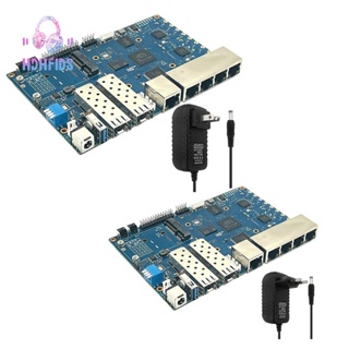 บอร์ดทดลองเราเตอร์ อินเตอร์เฟซ 2GB+8GB EMMC 2 SFP 2.5GbE 5GbE สําหรับ Banana PI R3 MT7986