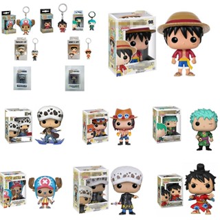 FUNKO โมเดลฟิกเกอร์ PVC รูปการ์ตูน One Piece Luffy Zoro Ace Law ของเล่นสําหรับเด็ก