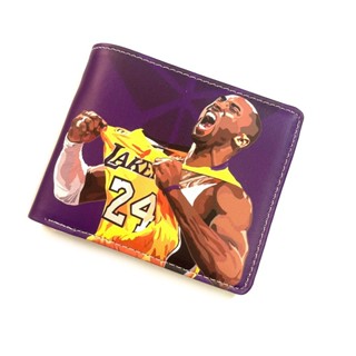 กระเป๋าสตางค์ ใบสั้น พับได้ ลายนักบาสเก็ตบอล Kobe James Curry Durant Star