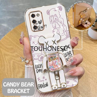 เคส infinix Hot 12 Play เคส infinix Hot 12i เคส infinix Hot 11S NFC เคส infinix Hot 10 Case infinix Hot 10S NFC Case infinix Hot 10T Case Shockproof Cartoon Anime Graffiti Kaws Bear Stand Cute Phone Cover Casing Case TB โทรศัพท์มือถือ