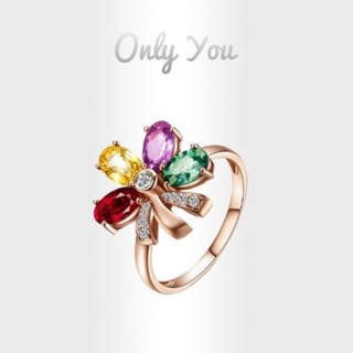 Only You แหวนเงิน S925 รูปดอกไม้ หรูหรา แฟชั่น 2023