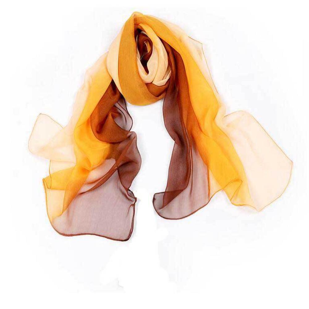 ผ้าพันคอกันแดดนุ่ม ทำจากผ้าไหมและชีฟอง เหมาะสำหรับฤดูร้อน - รูปที่ 2