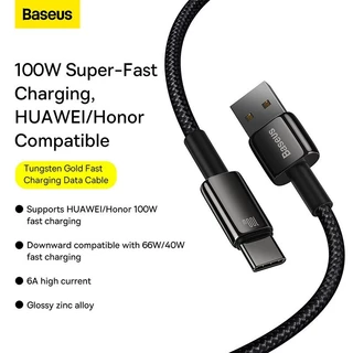 🔥ถูก/แท้🔥Baseus สายชาร์จ Huawei 100W TypeC รองรับ SuperCharge 6A QC3.0 Xiaomi CHARGE TURBO