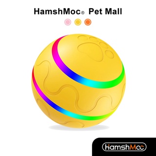 Hamshmoc ของเล่นลูกบอลไฟฟ้า แบบโต้ตอบ ชาร์จ USB สําหรับสัตว์เลี้ยง แมว