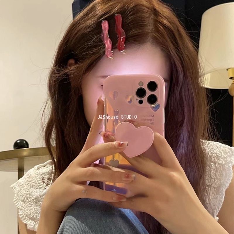 Kf598 รูปคลื่นเกาหลีอะคริลิคสีสันสดใสคลิปจระเข้แบน hairpstyle อุปกรณ์เสริมผู้หญิง