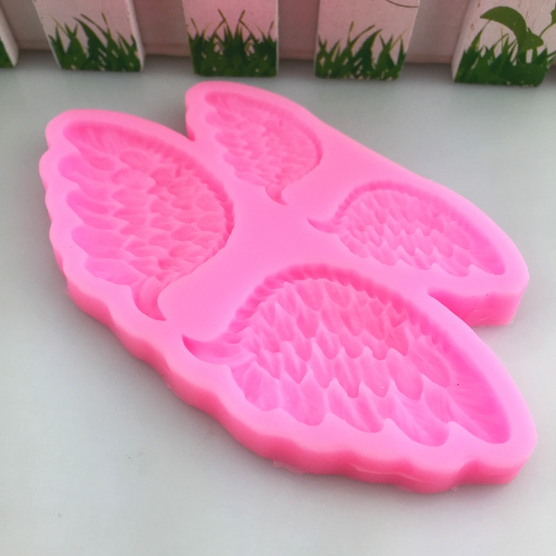 ขนาดใหม่แองเจิลวิงแม่พิมพ์ซิลิโคนช็อคโกแลตพลิกน้ําตาลอบเค้กแม่พิมพ์พลาสเตอร์ตกแต่งสบู่แม่พิมพ์ - รูปที่ 3