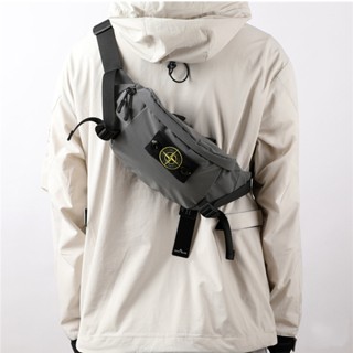 Stone Island 20FW กระเป๋า เกาะหิน 3M สะท้อนแสง กระเป๋าคาดอก กระเป๋าคาดเอว