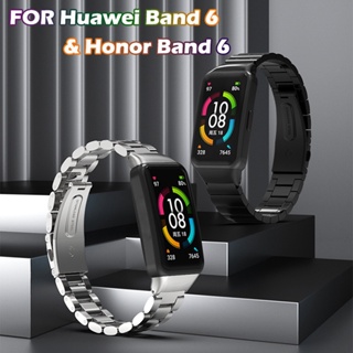 สายนาฬิกาข้อมือ สเตนเลส โลหะ แบบเปลี่ยน สําหรับ Huawei Band 8 7 6 Honor Band 6