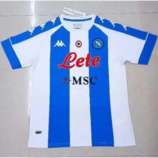 Fans * 2324 ใหม่ Napoli Home เสื้อเชิ้ตลําลอง คุณภาพสูง เหมาะกับการเล่นกีฬาฟุตบอล