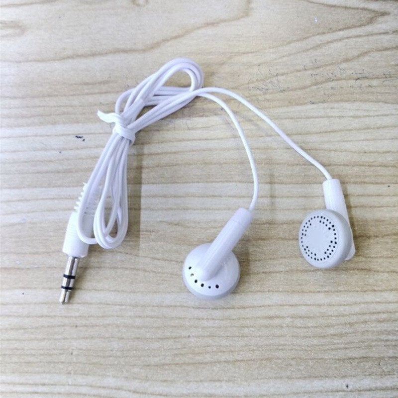ชุดหูฟังแจ็คอินเอียร์ Mp3 3.5 มม. 60 ซม. คุณภาพสูง สีขาว สําหรับโทรศัพท์มือถือ
