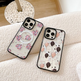 ของแท้ CASETiFY เคสโทรศัพท์มือถือแบบแข็ง แม่เหล็ก ลายเค้ก ลูกโป่ง หัวใจ สําหรับ iPhone 14 14Pro 11 12 13 Pro Max