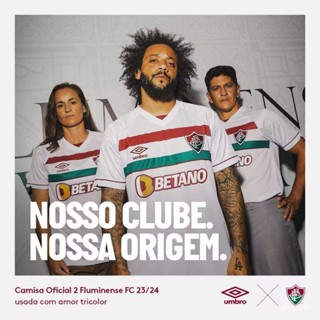 เสื้อกีฬาแขนสั้น ลายทีม I 23-24 new Fluminense away สีขาว