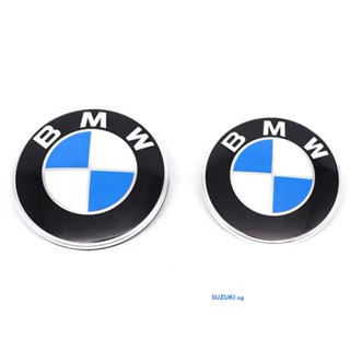 ตราสัญลักษณ์ 74 มม. 82 มม. สีขาว สีฟ้า สําหรับรถยนต์ Bmw E46 E39 E38 E90 E60 Z3 Z4 X3 X5 X6