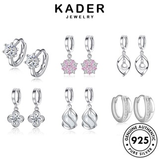 Kader ต่างหูห่วงเงิน 925 ประดับเพชรโมอิส ดาว สําหรับผู้หญิง M011