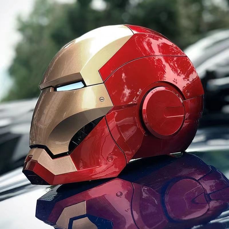 ❧หมวกกันน็อค Iron Man mk5 Jarvis แบบสวมแขนเรืองแสงได้ ของเล่นสําหรับเด็ก