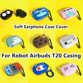 【imamura】เคสหูฟัง แบบนิ่ม ลายการ์ตูนวัวชานม สําหรับ Robot Airbuds T20 T20