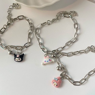 สร้อยข้อมือ จี้กระดิ่งสุนัข Sanrio Cinnamoroll Pacha เหมาะกับของขวัญ สําหรับคู่รัก แฟนสาว เครื่องประดับ