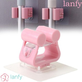 Lanfy ที่วางไม้กวาดไม้ถูพื้นแบบติดผนัง