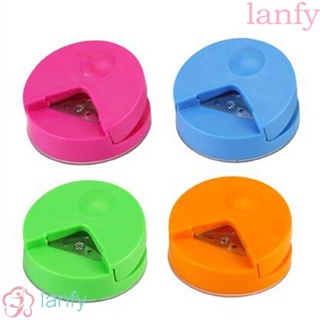 Lanfy เครื่องมือตัดกระดาษ R4 มุม 4 มม. Diy หลากสี 1 ชิ้นสําหรับงานหัตถกรรม