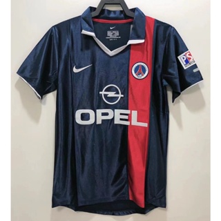 เสื้อกีฬาแขนสั้น ลายทีมชาติฟุตบอลปารีส 01 02 Paris Home แนวเรโทร แห้งเร็ว สําหรับผู้ชาย ไซซ์ S - XXL