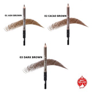 ODBO Everyday Eyebrow Pencil 0.3g.โอดีบีโอ เอเวอรี่เดย์ อายบราว เพ็นซิล OD758