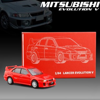 Jkm1/64 โมเดลรถยนต์ Mitsubishi Evo Fifth Generation ดูดซับแรงกระแทก ของเล่นสําหรับเด็ก