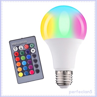 [Perfeclan5] หลอดไฟ LED เปลี่ยนสีได้ พร้อมรีโมตคอนโทรล 3W RGB สําหรับตกแต่งบ้าน