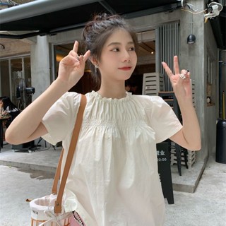 Milyfashion เสื้อเชิ้ตแขนสั้น คอตุ๊กตา เข้ากับทุกการแต่งกาย แฟชั่นฤดูร้อน 2023