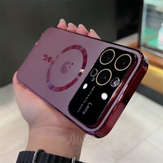 Ag เคสโทรศัพท์มือถือแบบแก้ว แม่เหล็ก กันกระแทก กันรอยกล้อง หรูหรา สําหรับ iPhone 14 Pro Max 13 Pro Max 14 Plus