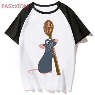 เสื้อยืด พิมพ์ลาย Remy Ratatouille แฟชั่นฤดูร้อน สไตล์ฮาราจูกุ สําหรับผู้หญิง