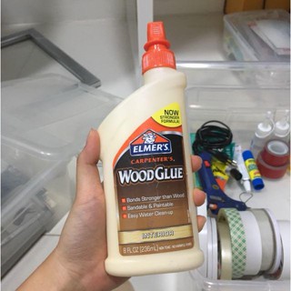 เทปและกาว กาวงานไม้ Elmers Wood glue ขนาด 4 oz (118 ml) กาวลาเท็กซ์ติดไม้ คุณภาพสูง