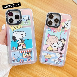 ถั่วลิสงการ์ตูน X CASETiFY เลเซอร์อะคริลิคเคสโทรศัพท์สำหรับ IPhone 11 12 13 14 Pro Max เคสกันกระแทกสำหรับ IPhone 14 Pro Max IPhone 13 Pro เคส IPhone 12 เคส