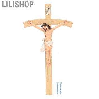 Lilishop Crucifix Wall Cross  Beautiful Practical Jesus Christ Crucifix  for Home Decoration