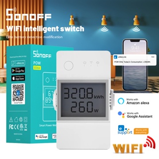 SONOFF TH Elite  สวิตช์ตรวจสอบ อุณหภูมิ ความชื้น อัจฉริยะหน้าจอ LCD การตรวจสอบแบบเรียลไทม์ ดูข้อมูลย้อนหลัง 6เดือน