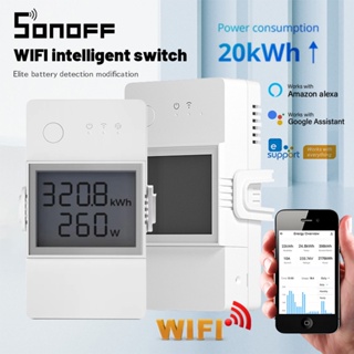 Sonoff Elite สวิตช์ Wifi อัจฉริยะพร้อมเซ็นเซอร์อุณหภูมิและความชื้นหน้าจอสวิตช์ควบคุมระยะไกล Smart Home ผ่าน Ewelink