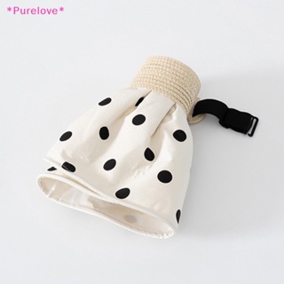 Purelove&gt; หมวกปีกกว้าง ป้องกันรังสียูวี ลายจุด พับได้ เหมาะกับเดินชายหาดกลางแจ้ง แฟชั่นฤดูร้อน สําหรับผู้หญิง